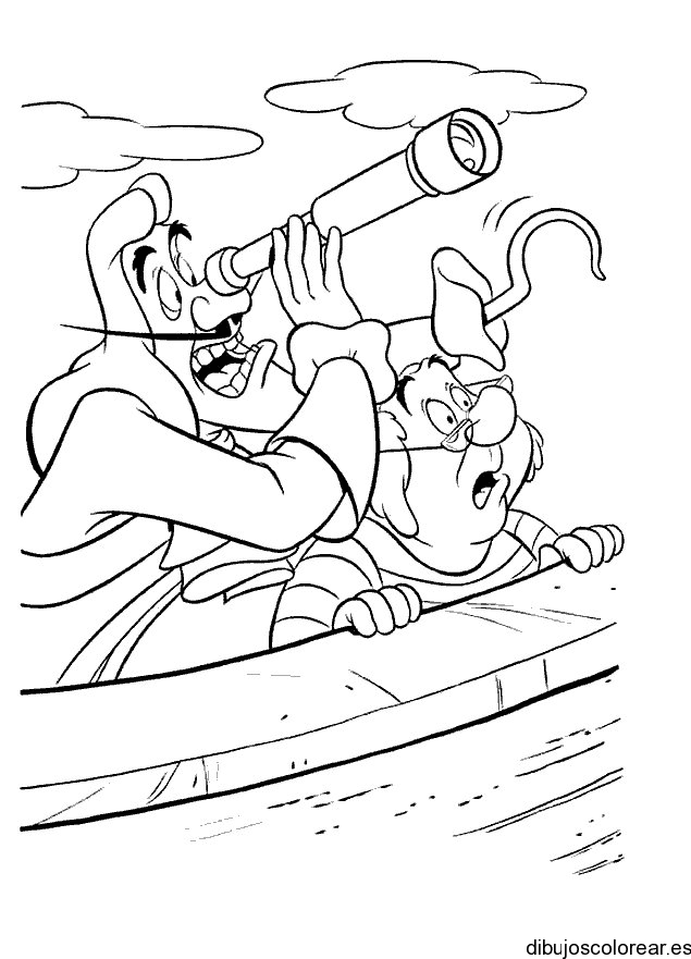 Dibujo del capitán Garfio