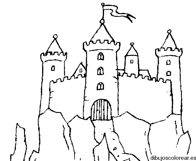 Dibujo de un bello castillo