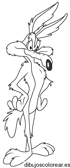 Dibujo del Coyote sonriendo