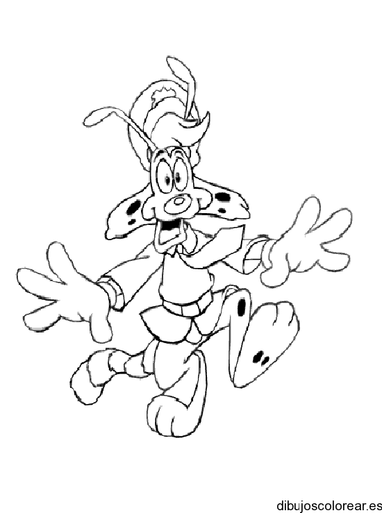 Dibujo de un lobo con sombrero