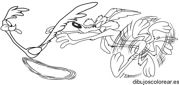 Dibujo del correcaminos huyendo