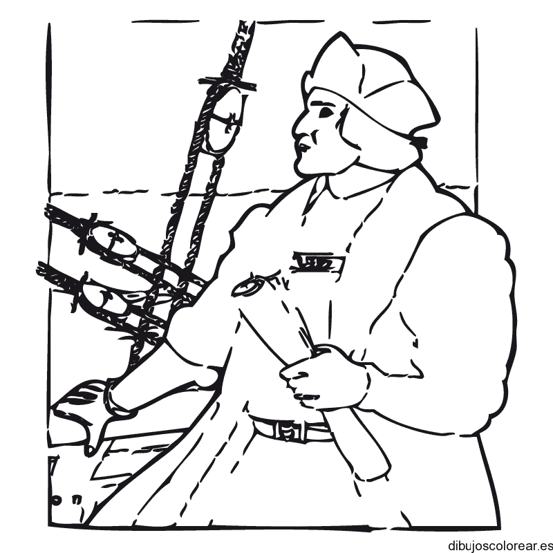 Dibujo de Cristóbal Colón