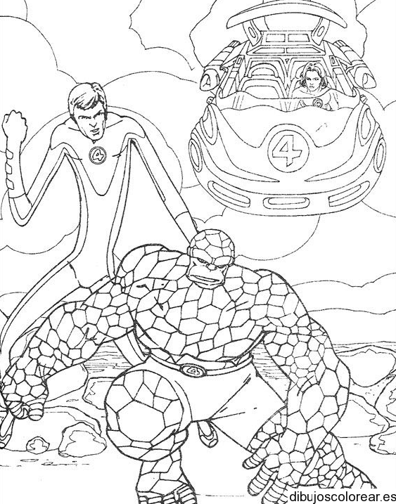 Dibujo del coche de los 4 fantásticos