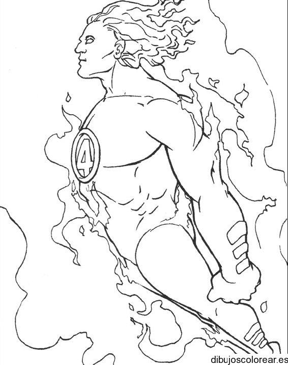 Dibujo de la Antorcha humana