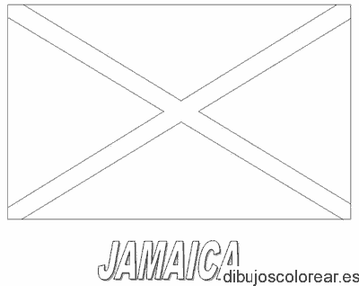 Dibujo de la bandera de Jamaica