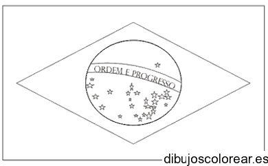 Dibujo de bandera de Brasil