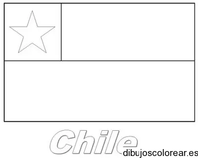 Dibujo de bandera de Chile