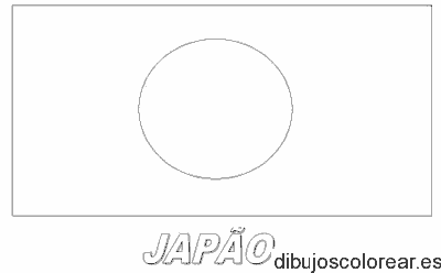 Dibujo de la bandera de Japón