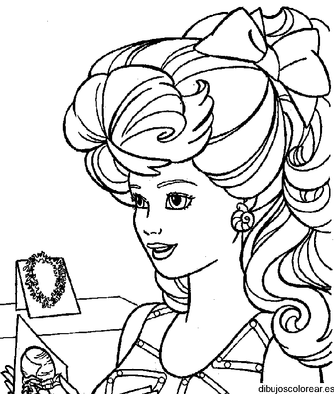 Dibujo de Barbie en la joyería