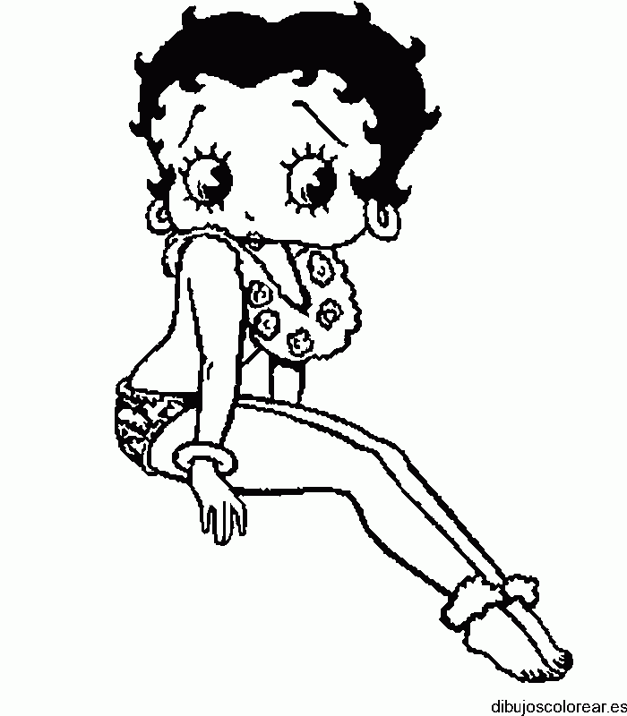 Dibujo de Betty Boop hawaiana