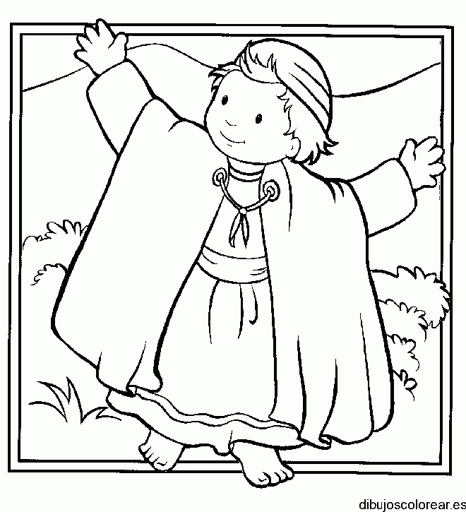 Dibujo de Moisés de niño