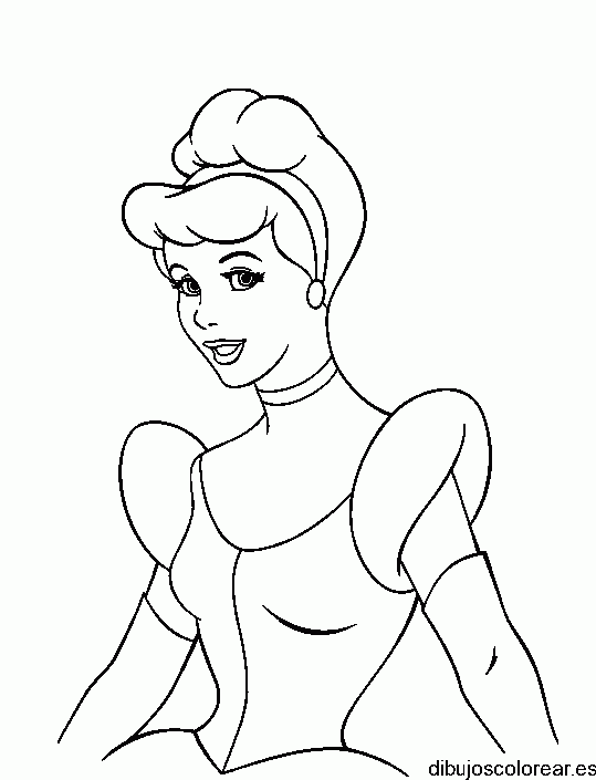 Dibujo de Cenicienta de fiesta