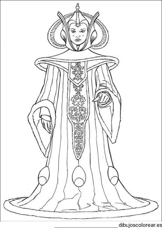 Dibujo de la reina Amidala