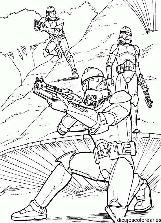 Dibujo de guerreros de Star Wars