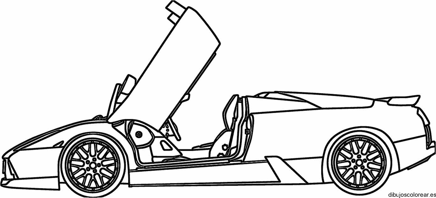 Dibujo de un coche deportivo aparcado