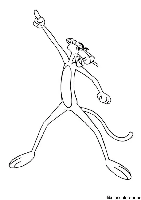 Dibujo de La Pantera Rosa bailando