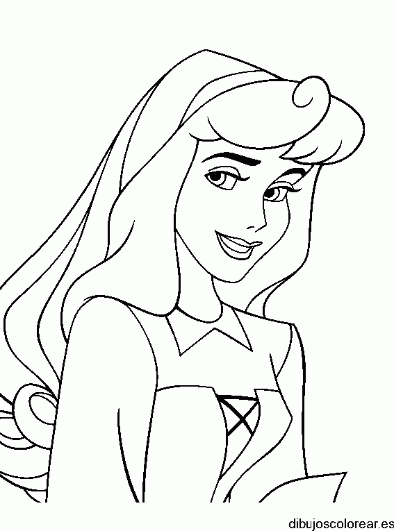 Dibujo de la princesa Aurora sonriendo
