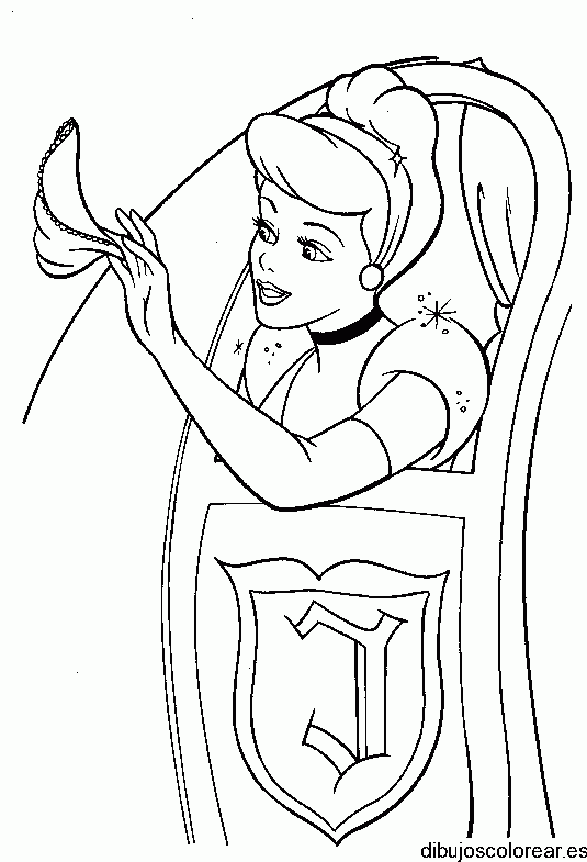 Dibujo de Cenicienta en el carruaje