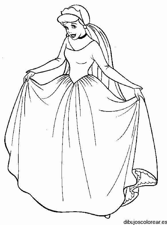Dibujo de una princesa bailando