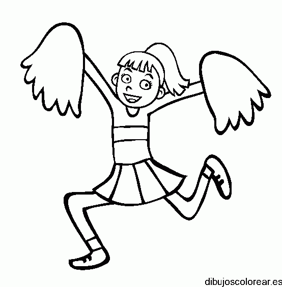 Dibujo de una porrista