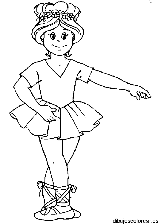 Dibujo de una niña bailarina