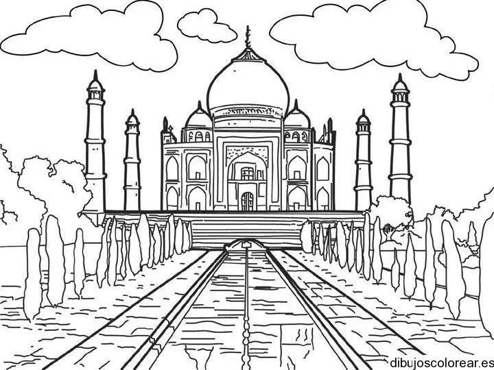 Dibujo del Taj Mahal