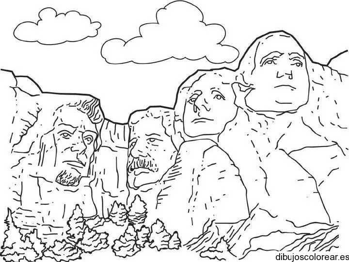 Dibujo de monumento a presidentes