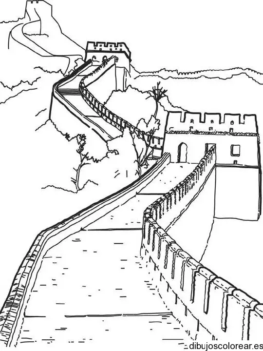 Dibujo de la gran muralla china