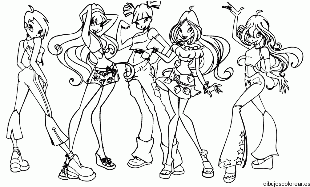 Dibujo de un grupo de chicas