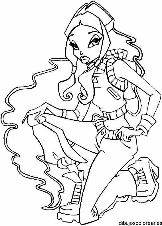 Dibujo de una guerrera
