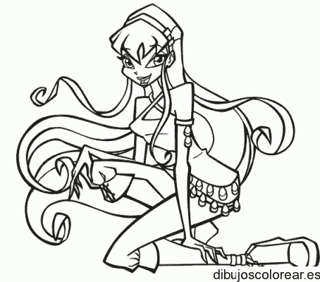 Dibujo de una chica sonriendo