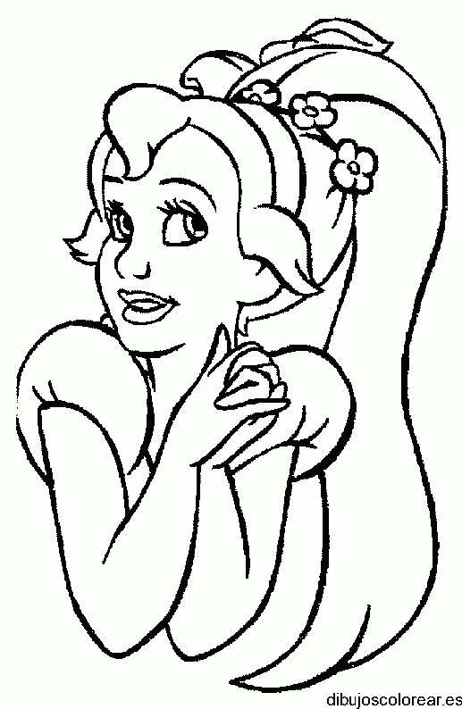 Dibujo de una princesa de perfil