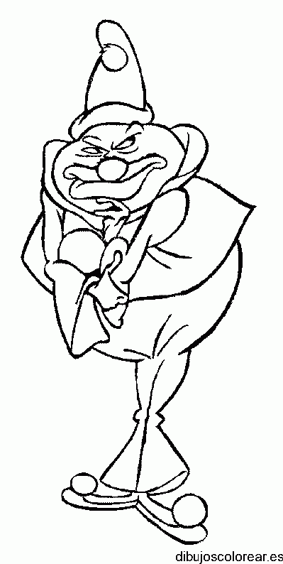 Dibujo de un payaso enfadado