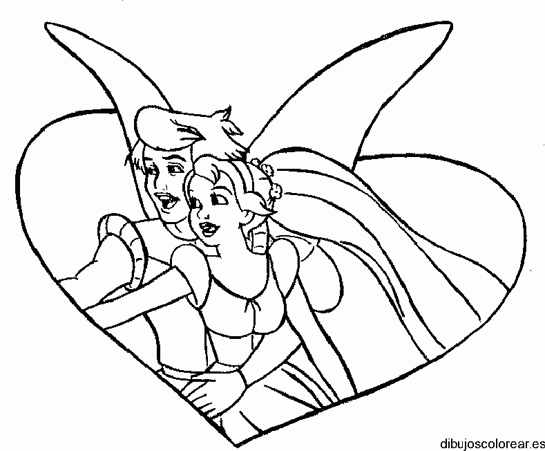 Dibujo de pareja feliz