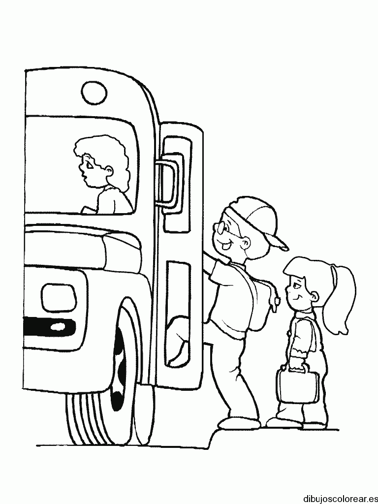 Dibujo de un bus escolar