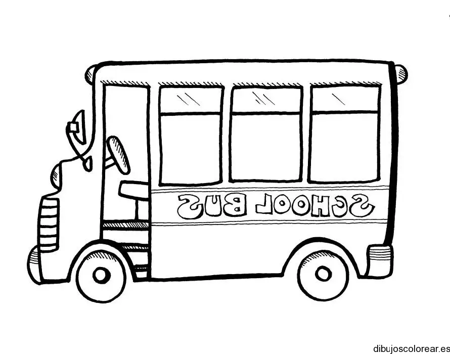 Dibujo de un pequeño bus escolar