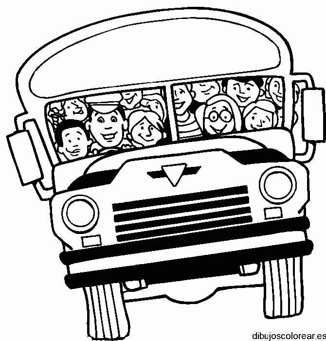 Dibujo de un bus escolar
