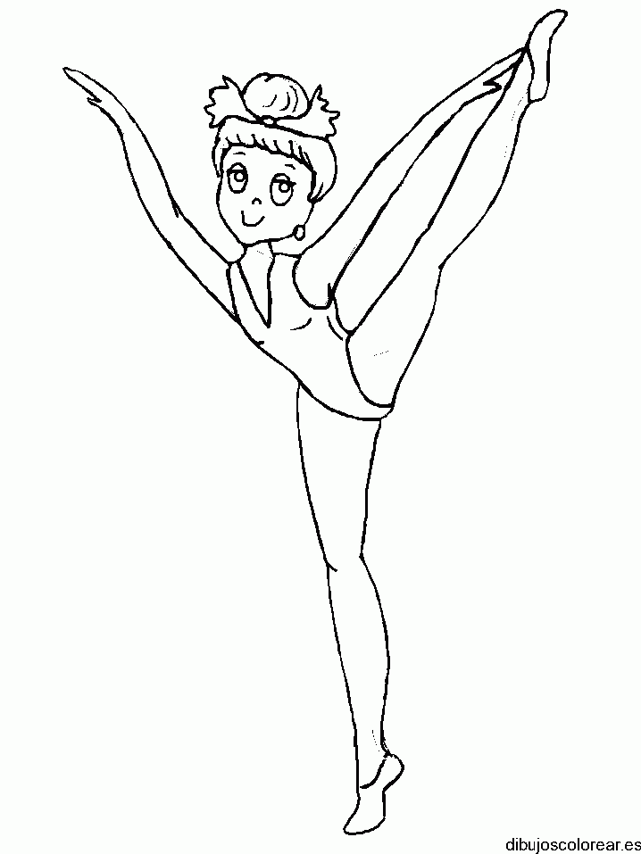 Dibujo de una bailarina haciendo pasos