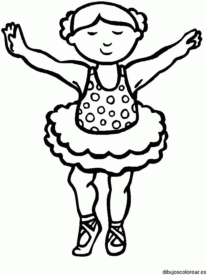 Dibujo de una bailarina con los ojos cerrados
