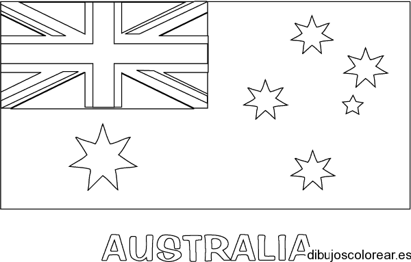 Dibujo de la bandera de Australia