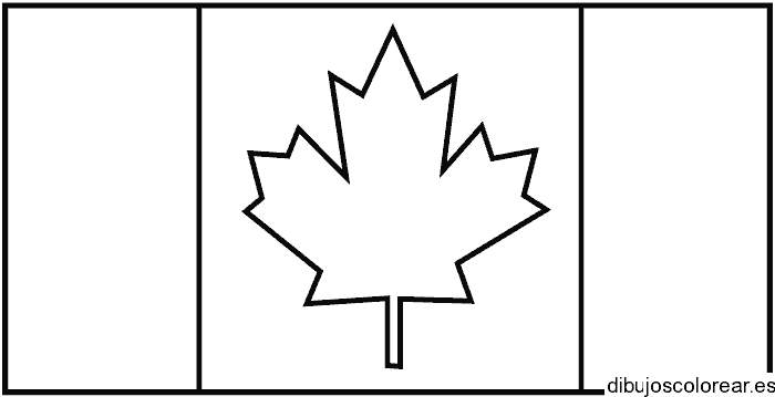 Dibujo de la bandera de Canadá