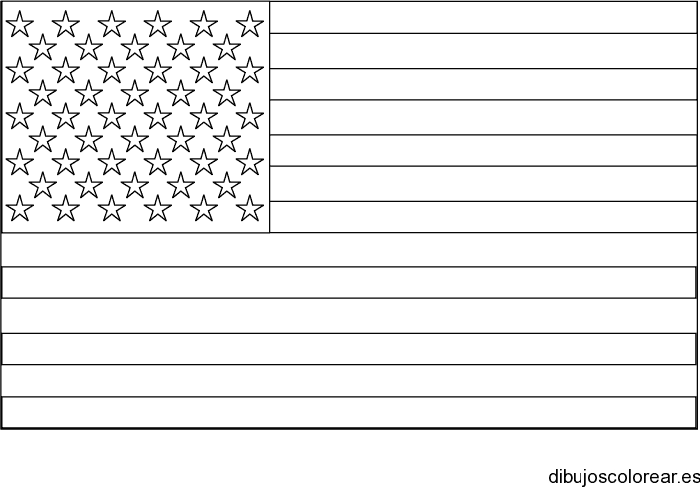 Dibujo de la bandera de los Estados Unidos