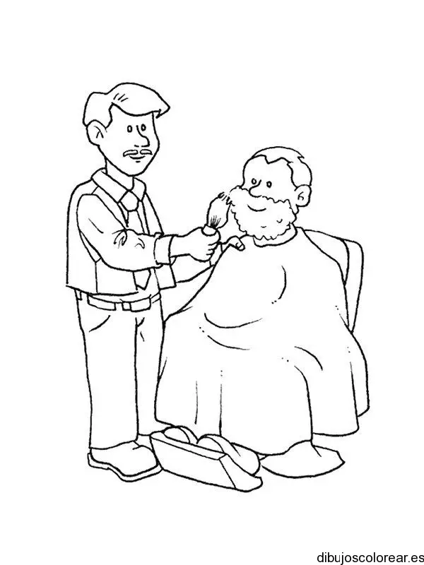Dibujo de un barbero