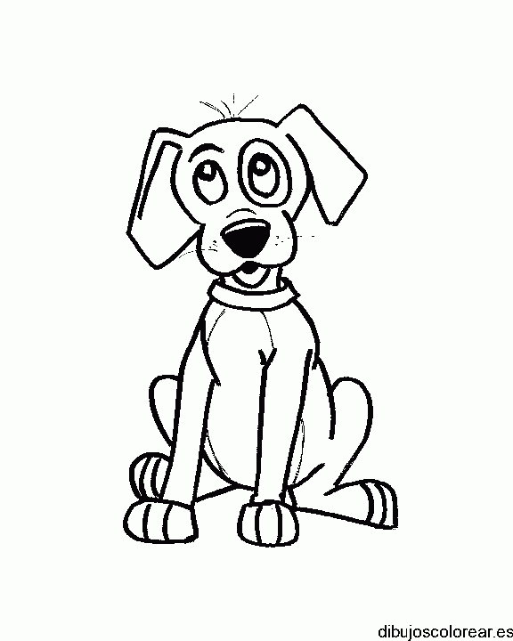 Dibujo de un perro sentado