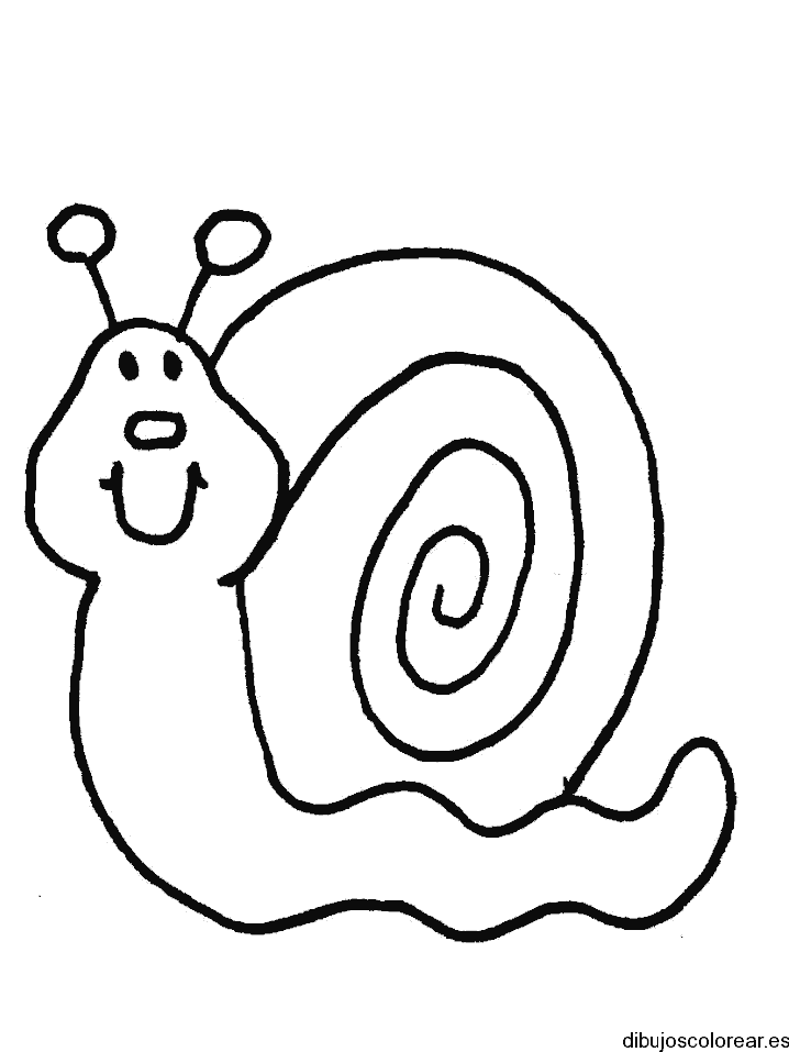 Dibujo de un caracol mirando