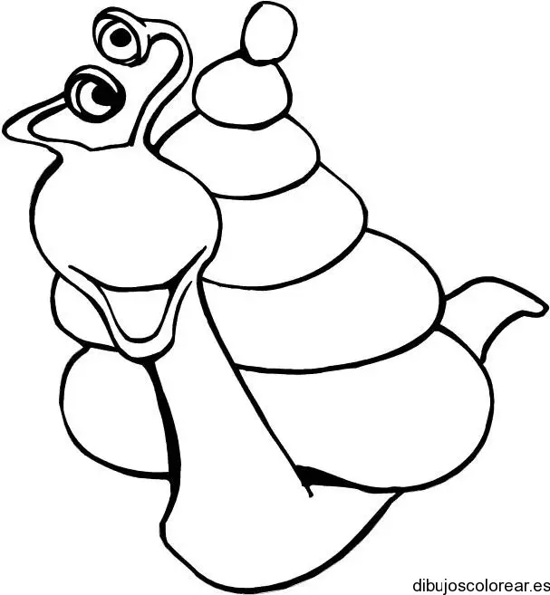Dibujo de una caracol bizco