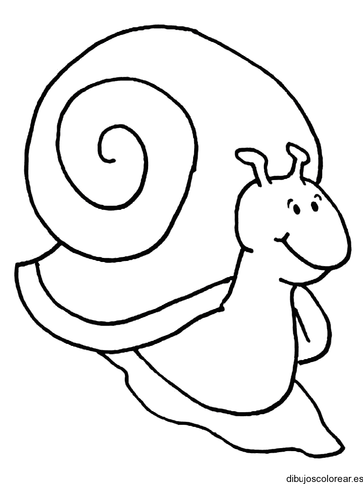 Dibujo de un alegre caracol