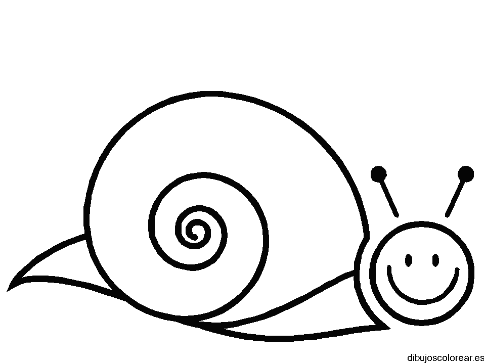 Dibujo de un sonriente caracol