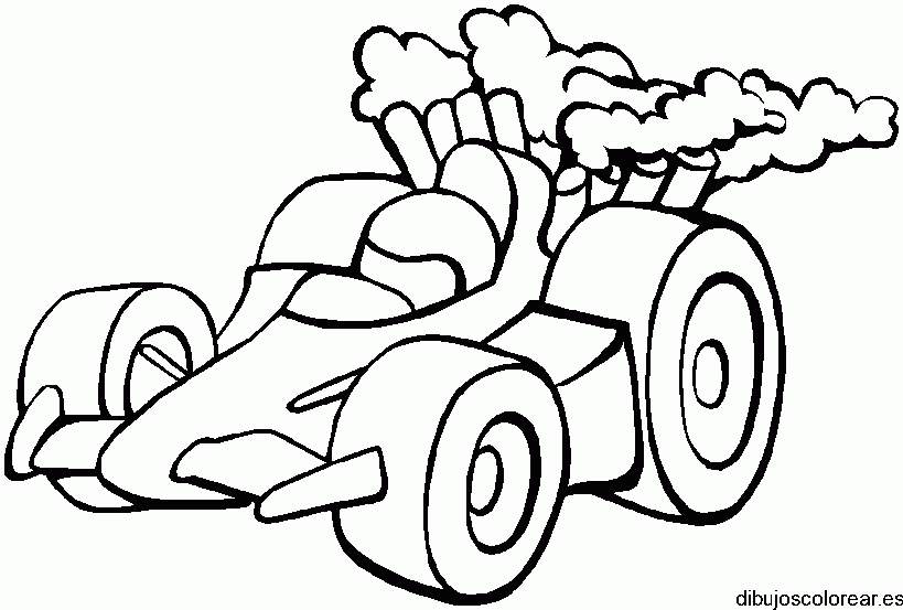 Dibujo de un veloz coche de carreras