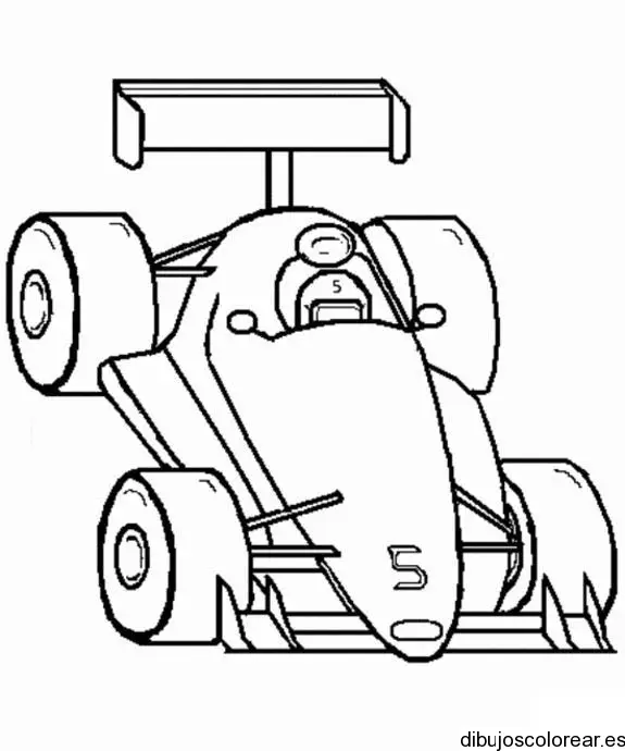 Dibujo de un coche de carreras en la meta